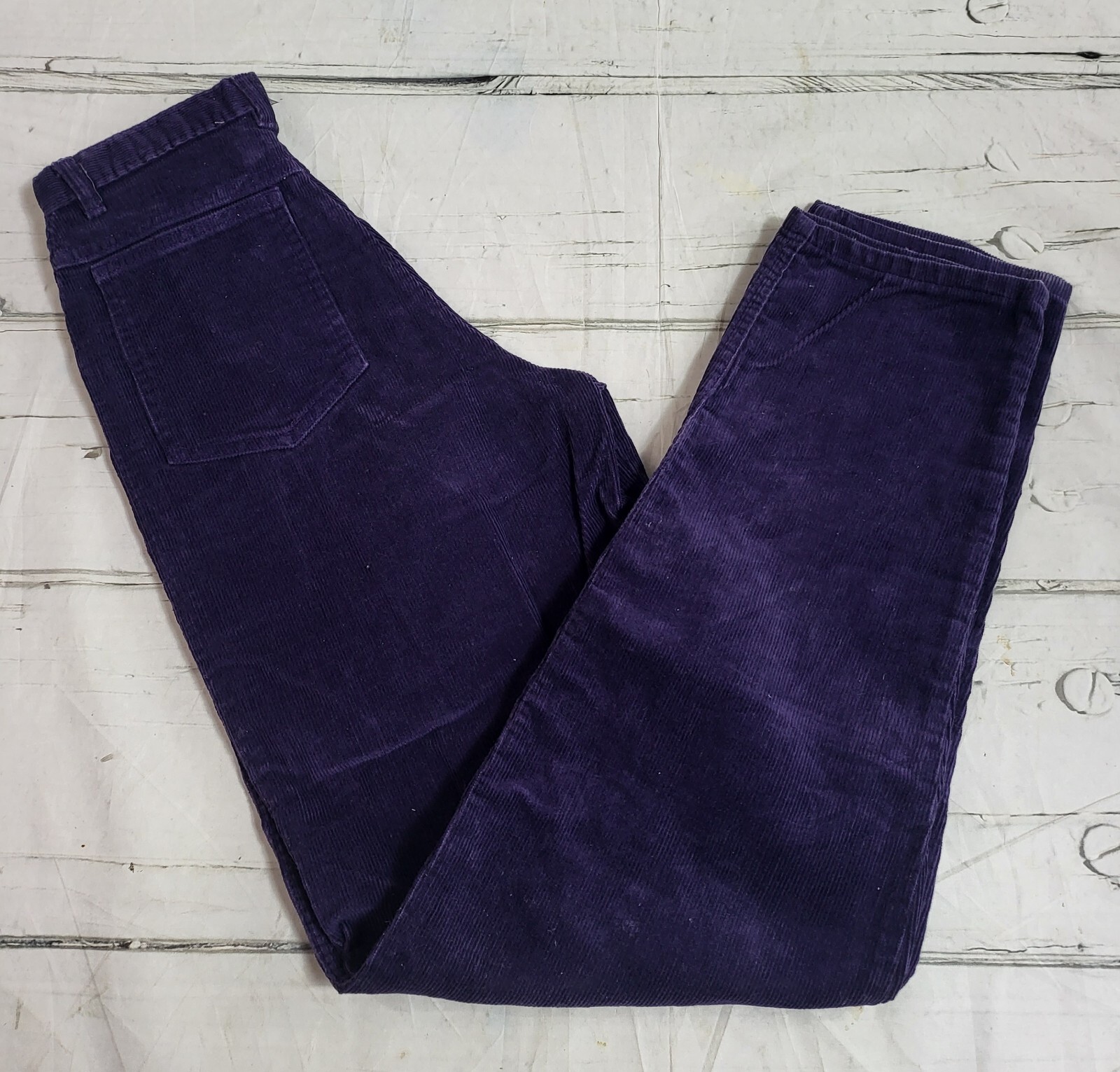 Vintage 80's Gloria Vanderbilt Purple Corduroy Pants Womens Size