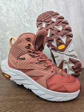 Hoka One One Anacapa Mid GTX Shoes Women's Size 9 B Red GORE-TEX Vibram Hiking