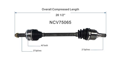 GSP NCV75065 Front Left CV Axle Assembly fits Kia 10 Forte Koup Kia 10 Forte - Picture 6 of 8
