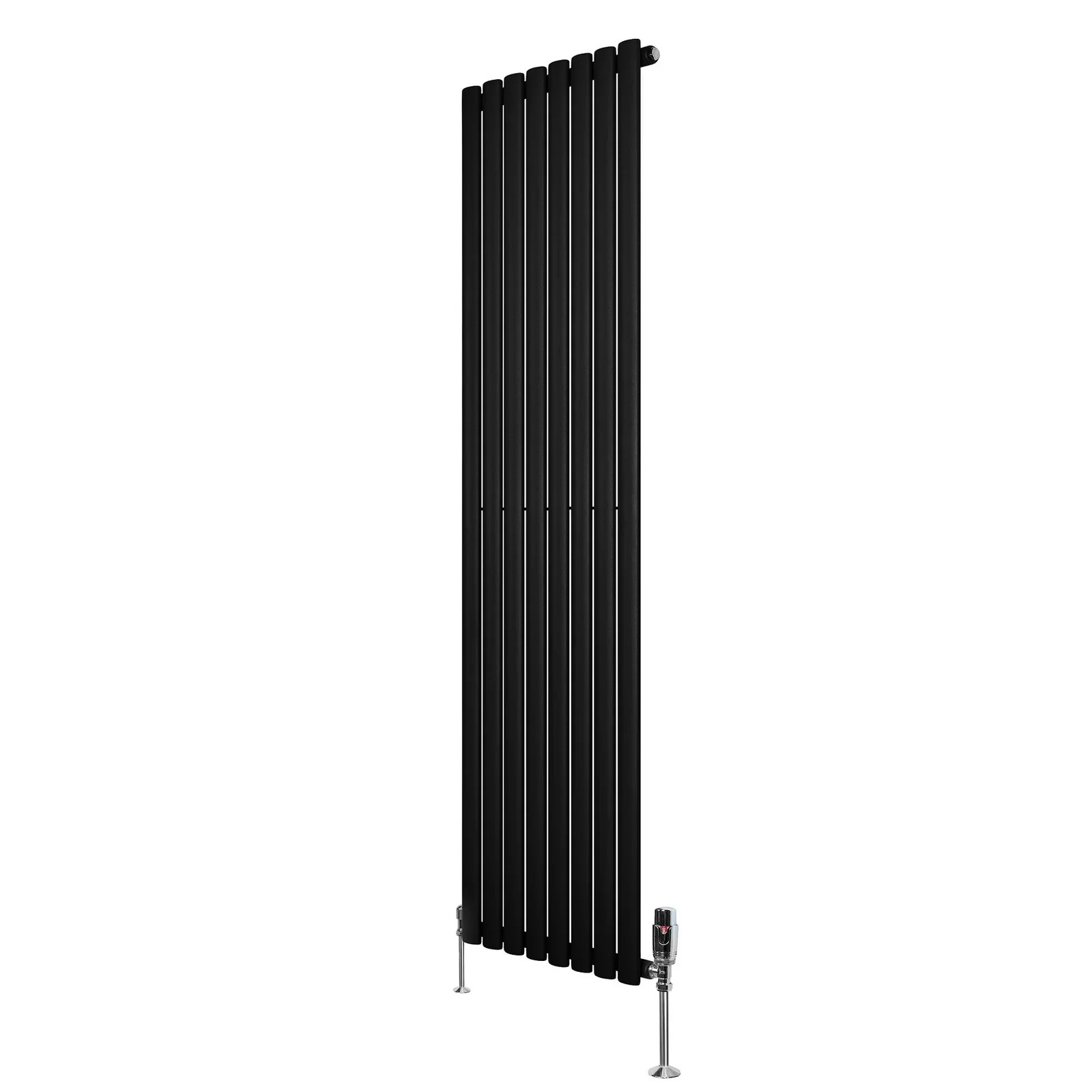 Oval Single Column Radiator 1800mm x 480mm & TRV Chrome Valves