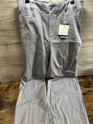 Halara Womens L Wide Leg Pants Gray Stretch High Rise NWT 32x28