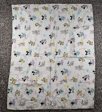 Vintage 1990s Disney baby Handmade Crib Size Blanket Quilt Mickey Minnie