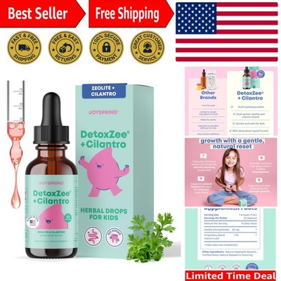 Kid-Friendly Cilantro Drops - Gentle Whole-Body Detox with Zeolite, 30 Servings