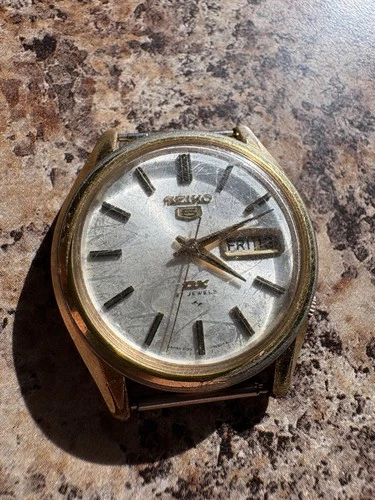 Seiko 5139-7020 Vintage Automatic Men's Watch 27 Jewels Gold