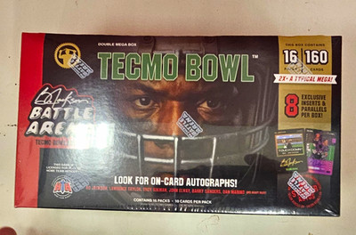 Battle Arena Tecmo Bowl Edition 1990 NFL Double Mega Box 16 Packs 160 Cards
