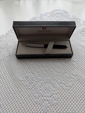 Sheaffer 100 Black Lacquer Fountain Pen With Chrome Trim And Fine Nib