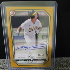 2026 Bowman Baseball Gavin Turley Gold Paper Auto /50 Oakland Athletics #BPA-GT