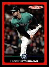 2019 Topps Total Red Parallel /10 #196A 196 Hunter Strickland Seattle Mariners