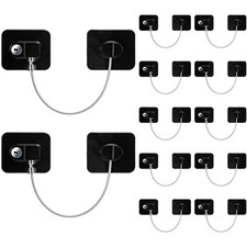 12 Pack Refrigerator Lock with 12 Keys Fridge Locks Combination Adhesive Chil...