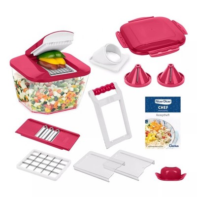  Genius Nicer Dicer Chef Professional XXL-Set 15-teilig - B-Set - MAGENTA