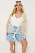 Image of Yours Curve Plus Size Womens Pointelle Cardigan