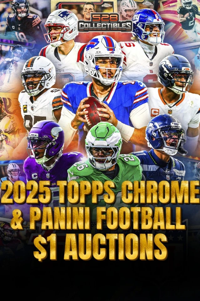 $1 Auctions! 2025 NFL Topps Chrome and Panini Mixer breaks