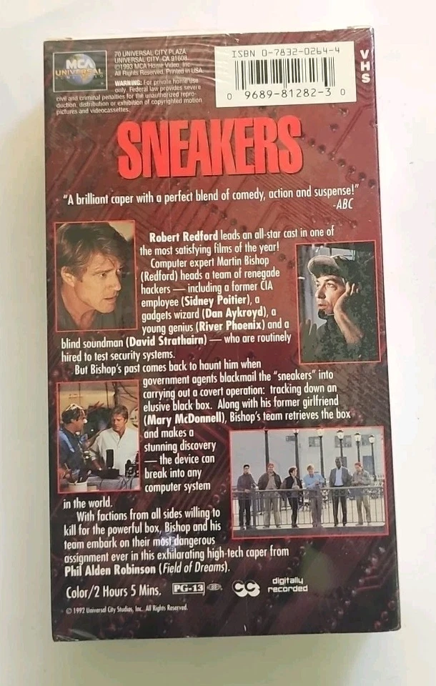 Sneakers VHS SEALED Watermarks MCA Redford Akroyd River Phoenix VTG Foto 3 de 4