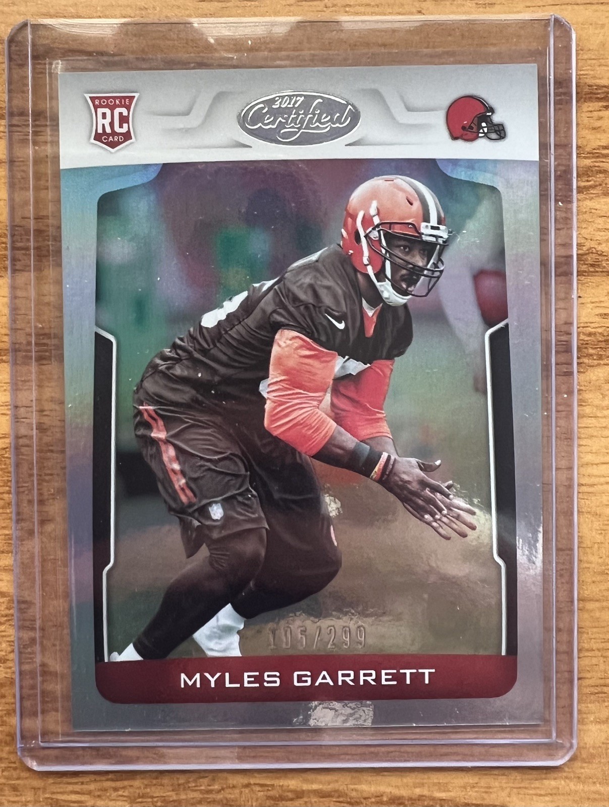 2017 Panini Certified #136 Myles Garrett Rookie RC Mirror Parallel /299 Browns