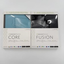 Rocketbook Core & Fusion Reusable Smart Notebook Set Of 2 Bl
