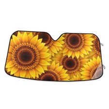 Yellow Sunflowers Car Windshield Sunshade Foldable Reflective Summer Flower 2