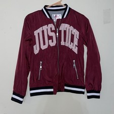 Justice Light Weight Pink Full Zip Jacket Girl's/ Kid's Size 12 Polyester