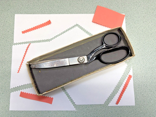 Vintage Wiss Pinking Shears 9" Sewing Scissors scrapbooking paper fabric crafts