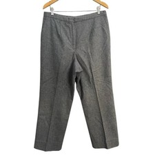 Pendleton Vintage Grey Wool Trousers High Waisted Straight Leg Made in USA 33x30