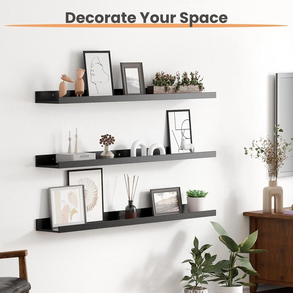 6+Pack+Floating+Wall+Shelves,+Display+Shelves+for+Home+Decoration+Splattertide - Image 4 of 4