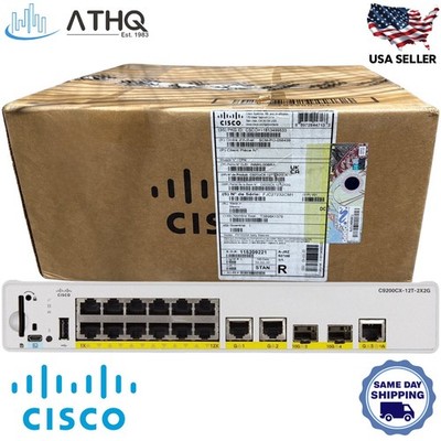 Cisco Catalyst C9200CX-12T-2X2G-A 12-Port 2x10G SFP+ Network Switch Layer 3