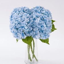 4 Pcs Blue Hydrangea Artificial Flowers 21" Real Touch Hydrangea Fake Flowers...
