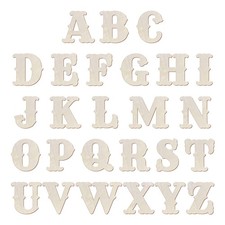 5 Inch Wooden Letters 76 Pieces Wood Letters for Crafts Unfinished Wood Alpha...