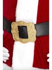 Deluxe Santa Belt, Black Costume Adult Christmas