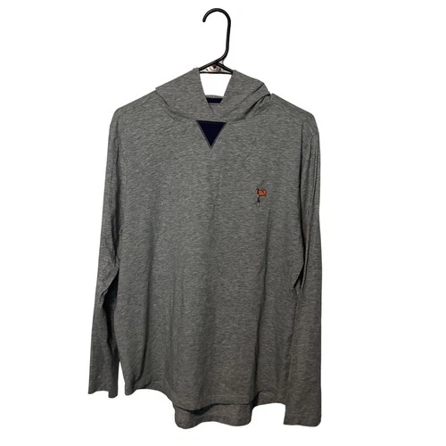 B. Draddy The Willie Hoodie Mens Medium Gray Pima Cotton Blend Lightweight Golf - product listing photo