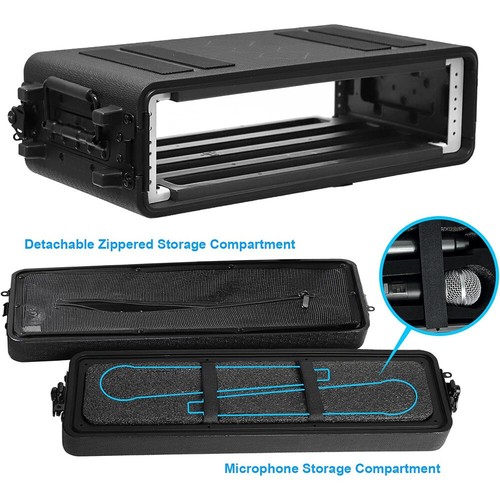 2U Rack Case Shallow 12" Depth, 19" Rackmount Flight Case,Watertight Dust-Proof - Picture 4 of 11