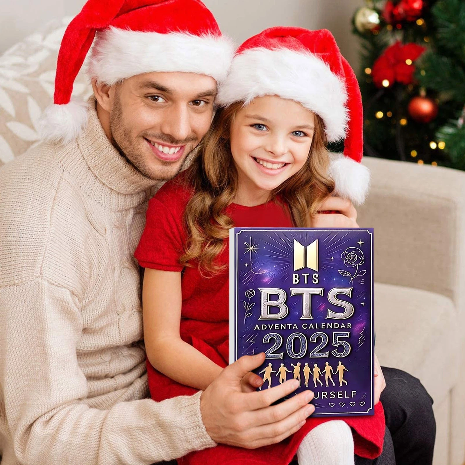 BTS Decor Pendant 2D Acrylic Advent Calendar Blind Box 2025 24-Days Countdown Sets For Fans