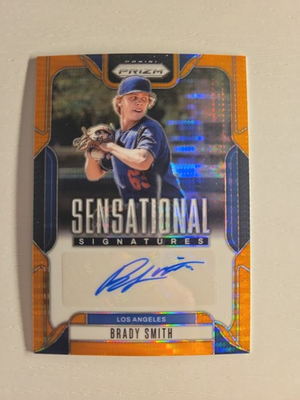 #ad 2025 Panini Sensational Signatures Brady Smith #SS BS Orange Pulsar Prizm 99 $3.00