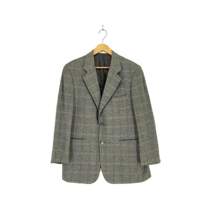 Used Clothing Eric Ross Pure Cashmere Plaid 2B Tailored Jacket Men'S 165