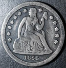 1856-P SEATED LIBERTY DIME