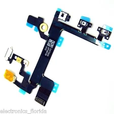 Power Mute Volume Control Button Switch Connector Flex Cable for iPhone 5S