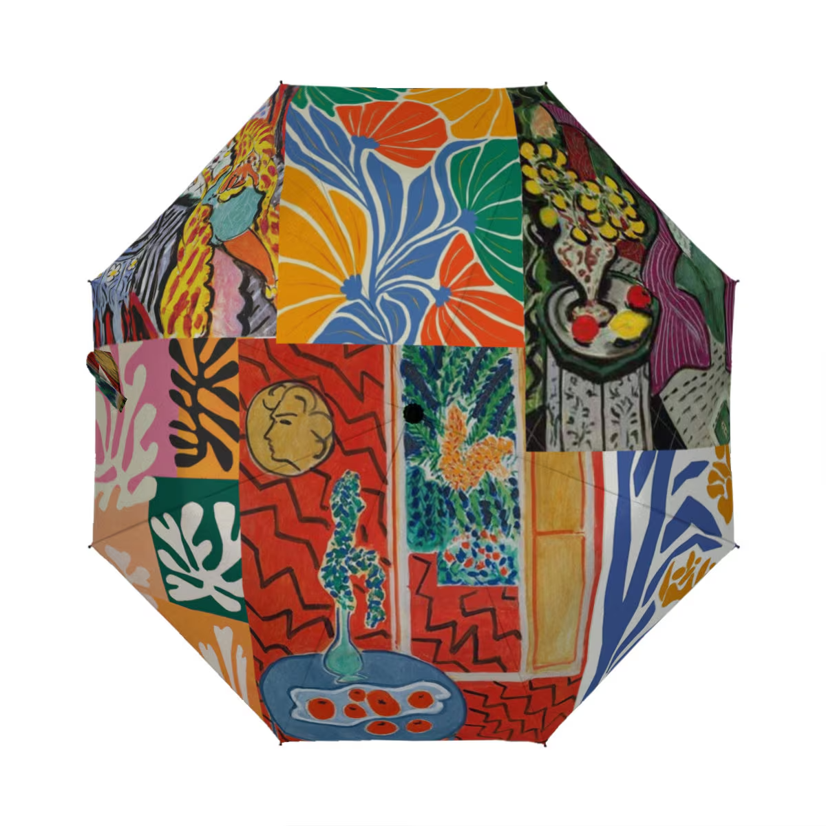 Monet-Inspired Floral Art Designer Umbrella with Paintings