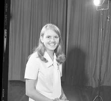 Vintage Negative B&W Med Format 1970's Yearbook Photo Blonde Girl Lady #148