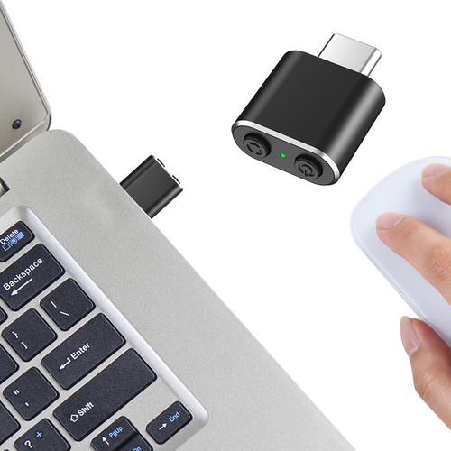 USB C Mouse Jiggler with Switch Button Undetectable Driver-Free PC Accessories F - Photo 2/14