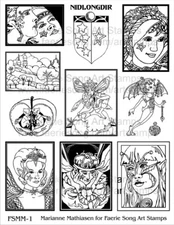 Unmounted Rubber Stamps: Nidlongdir, Royal Couple, Coat of Arms, Fairy Twins