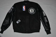 PRO STANDARD BROOKLYN NETS BLENDED LOGO VARSITY BLACK JACKET ALL SIZES NEW