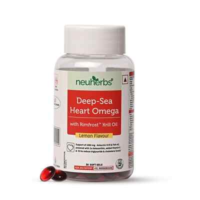 Neuherbs Deep-Sea Heart Omega With Rimfrost  Krill Oil 30 Capsules