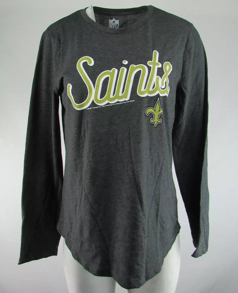 New Orleans Saints NFL Women s G III Long Sleeve Gray Shirt XS 2XL