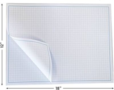 Blueprint and Graph Paper Pad - 50 Sheets Per Pad - 70lb Text - For Drawing, Des