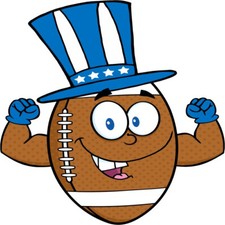 30 Custom Blue American Football Character Personalized Address Labels