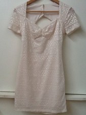 Beautiful Lace Dress Small S Cream Off White Forever 21 Fully Lined NWT New