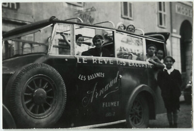 ALTES FOTO - VINTAGE SCHNAPPSCHUSS - BUS BUS BUS CAR VAN AUSFLUG 2