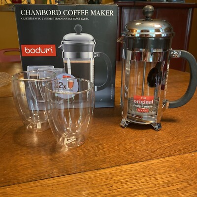 BODUM Coffee Maker Chambord, French Press With 2 Cups