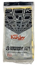 3 Pack Genuine Kirby Disposable Replacement Filter Bags Style No 3 New in Pkg