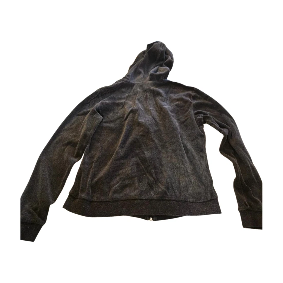 Moletom Route 66 VELOUR Médio MULHER Preto com Capuz Zíper Completo HOODIE - Imagem 2 de 4