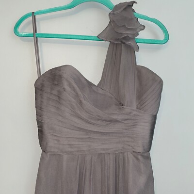 amsale one shoulder bridesmaid dress Amsale Little White Dress LW193